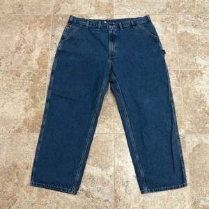 Vintage Carhartt Carpenter Jeans Loose Fit B13-DST 44x30 Medium Wash